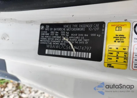 2010 BMW 335I from USA, damaged, VIN WBAWL7C54AP474797